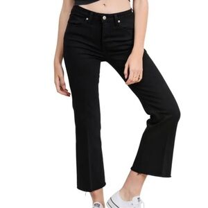 LTJ Letter to Juliet Women’s Sicily Scissor Cut Cropped Jeans Black Size 29